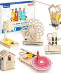 Six In One STEM Toys Kit For Kids Aged Eight To Twelve with 3D wooden puzzles and educational science project models