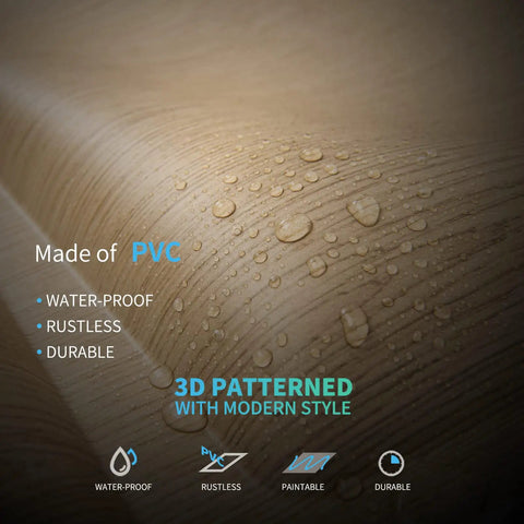 Brown Wood 3D Flower PVC Wall Panels Set Of 12 Covers 32 Sq Ft Dope Home Decor For Living Room Bedroom Office Lobby Easy Glue Or Command Strip Install showing water droplets on 3D texture