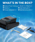 Cordless Robotic Pool Cleaner For Inground And Above Ground Pools With Smart Nav And 5000 GPH Suction No Brainer Dual Drive Motors