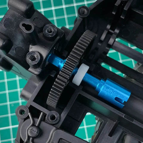 Aluminum Center Drive Shaft With Diff Joint Cups Upgrade Kit For Tamiya TT01 TT01D One Tenth Scale RC Car installed