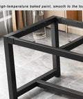 Close-up of Heavy Duty Steel Table Legs And Removable Metal Frame For Dining Office Coffee Tables Pro Grade with baked paint finish.