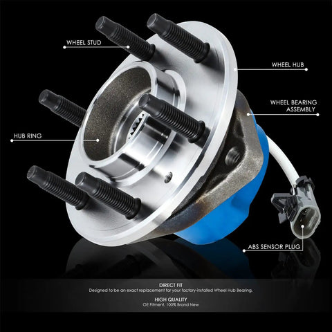 Front Wheel Bearing Hub Assembly With ABS Sensor Plug For Cadillac SRX 2004 2009 And Cadillac STS 2010 2011 Driver Or Passenger Side