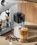 20 Bar Espresso Coffee Maker Delivering Smooth Barista Shots At Home With Fast Hot Cold Brew Options Built In Frother Intuitive Touch Controls Compact Setup For No Fuss Lattes And Everyday Coffee Vibes with automatic milk tank and layered coffee.