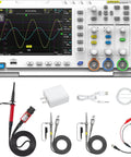 Two Channel 100MHz DDS Oscilloscope And Signal Generator Combo With 1GSa Sampling Rate, 100X High Voltage Probe, accessories shown