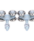 Heavy Duty Double Roller Wheels For Sliding Barn Doors Smooth Gliding Trolley Hardware Built Tough Iron Construction no sweat setup pack of two