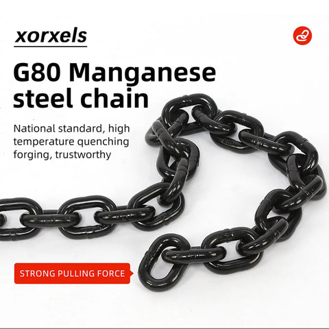 G80 Manganese steel chain with strong pulling force, used for Heavy Duty 1 Ton Electric Chain Hoist, 2200 LBS Beast Mode Lifter.