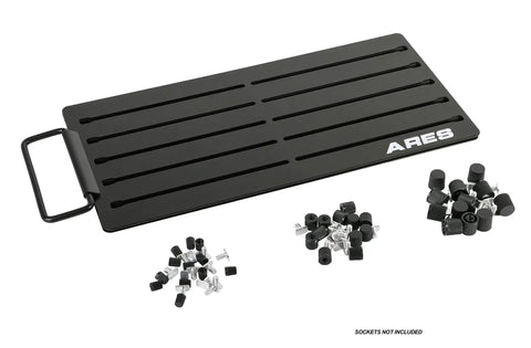 Magnetic Socket Organizer Rail Set for 1/4 Inch, 3/8 Inch, and 1/2 Inch Drive Sockets Holds 36 Sockets with accessories