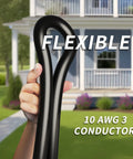 50 Foot 30 Amp RV Extension Cord With Grip Handle Beefy Heavy Duty 10 Gauge 3 Wire STW Waterproof Outdoor Power Cable