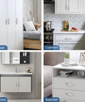 Kitchen and bathroom cabinets with 25 Pack Cabinet Handles With 3 Inch Hole Centers Bridge Design Shiny Nickel Zinc Alloy Drawer Pulls.