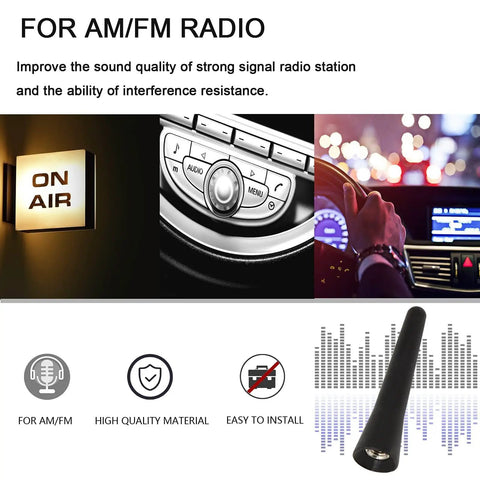 2.5 Inch Stubby Car Antenna Mast For Mini Cooper Countryman BMW Z3 Z4 128i VW Polo Golf AM FM Radio Replacement illustration