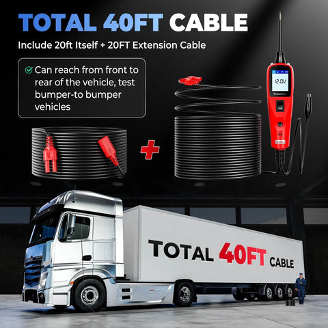 PowerScan Circuit Tester 2026 All In One Pro Kit No Brainer With 20ft Extension Cable displayed next to a truck