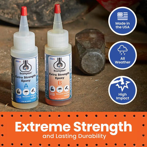 Extra Strength Epoxy Kit With 20-Minute Work Life, Waterproof 2-Part Resin For Tile, Metal, Ceramic, Glass, Wood, Stone, 0.85 oz