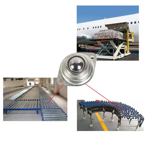 Heavy Duty Roller Ball Transfer Bearings Set Of Eight Slick Rolling Casters For Moving Furniture And Appliances With Rock Solid 400 Pound Load Capacity and Hassle Free Movement on conveyor systems and a loading dock.