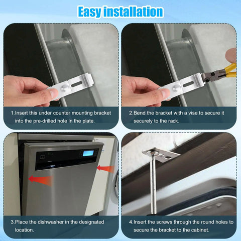Steps for installing Top Shelf 2 Pack Dishwasher Mounting Brackets With Complete Screw Kit For Samsung Models.