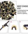 Forty Pack Brass Bowstring Nock Points For Archery Tuning Durable Buckle Clips With Non Slip Nylon Lining Black Nock Point Set