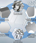 Detailed features of 156 Piece Slotted Stainless Steel Shim Kit 4x4 Inch Shims For Leveling With Precision Thicknesses From.001 To.125 Inches