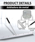 20 Inch Sheet Metal Folding Hemming Tool Heavy Duty Steel Bender with long handle, silver, for standing seam roofing and HVAC ducts