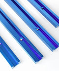 36 Inch Double Cut Profile Universal T Track For Woodworking With Pre Drilled Mounting Holes And Screws Sandblast Anodized Aluminum Extrusion T Rail Track Sapphire Blue 4 Pack.