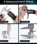 Pro Grade 12 Inch Digital Caliper With Large LCD Inch Millimeter Switch Four Measuring Modes Auto Off Stainless Steel
