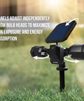 Solar Motion Sensor LED Landscape Lights Set Of 2 For Outdoor Patio Garden And Garage Waterproof 14 LED Super Bright Spotlight Sun Powered No Wiring