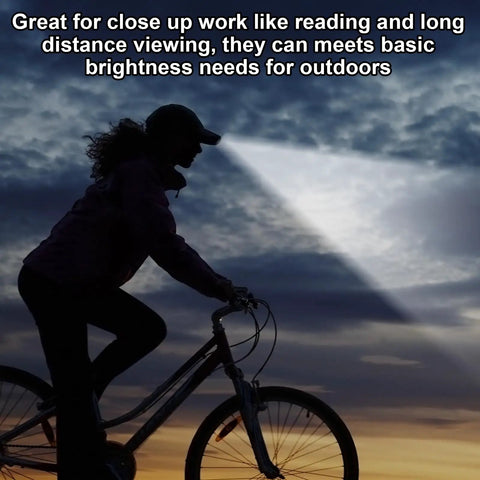 Silhouette of cyclist using 2 Pack LED Baseball Caps With Built In Headlamps Hands Free Light For Men Fishing Jogging Camping Work USB Rechargeable Battery Powered Hats Black Grey at dusk