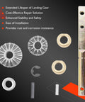 Power Landing Gear Repair Kit For 5th Wheel RV Lead Leg Fits Power Landing Gear Assemblies components shown