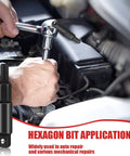Using HVAC Service Wrench Set Three Sixteenth To Five Sixteenth Hex Key Adapter for valve opening in engine repair