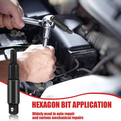 Using HVAC Service Wrench Set Three Sixteenth To Five Sixteenth Hex Key Adapter for valve opening in engine repair