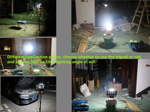 14000 Lumen LED Work Light With Stand And Adjustable Tripod, 100W Deformable Light for various indoor and outdoor tasks