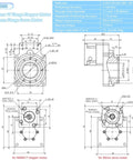 Technical diagram of Hollow Rotating Platform With 5 To 1 Planetary Gearbox for NEMA17 stepper and 40mm servo motors
