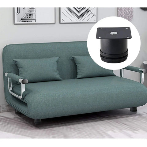 Sofa with Set Of 4 Adjustable 2 Inch Stainless Steel Furniture Legs For Cabinets Sofas Tables And Shelves Round 2 Inch Diameter Feet