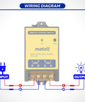 Wiring diagram for Dope RF Remote Switch For Home And Garage, 110V To 240V, 16A, 300ft Range, showing input and output connections.