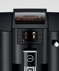 NoDrama Automatic Coffee Machine With OneTouch Espresso Brewing Milk Froth And Rapid SelfClean Design programmable interface in flat black.