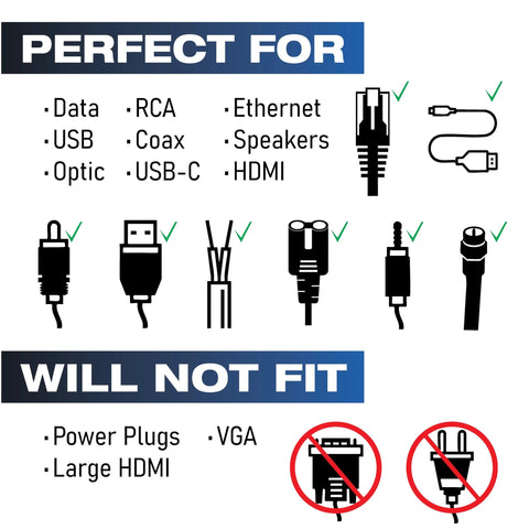 Construct Pro SpeedyZ Mini Spring-Lock Cable Pass-Through Port, white, outer 1.5 in / inner 1 in diameter