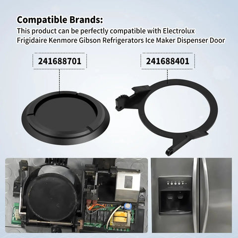 241688401 And 241688701 Refrigerator Dispenser Ice Chute Assembly And Door Seal Flap Replacement For Common Refrigerator Models Easy Install With Ice Chute Door Seal And Ice Maker Compatible Parts black plastic parts