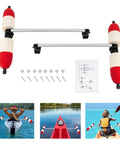 Portable Kayak Outrigger Stabilizer Kit With Detachable PVC Arms Quick Install Marine Stabilizers For Kayaks Canoes And Small Boats