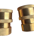 Brass pressure washer quick-connect couplers, 1/4 in NPT female, 5000 PSI, 2-pack