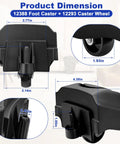 Replace Those Stubborn Rollers With This Boss Four Piece Caster And Foot Assembly dimensions showing precise sizes and details.