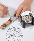 100 Piece Watch Screw Set With Tweezers For Watchmaking And Repair Replacement Micro Screws And Battery Clamp Screws Durable Stainless Steel