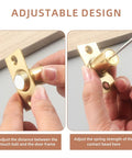 Adjustable Magnetic Closet Door Latch Set Gold Finish With Solid Brass Body and Stainless Steel Striking Plate for cabinet doors
