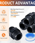 10 Pack Gray PVC Male Thread Couplings Three Quarter Inch Adapters For Plumbing Fittings Easy Install DIY Ready Frost And Corrosion Resistant SCH40 Ideal For Home Or Industrial Use