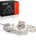 Solid Engine Water Pump Drop In Ready Coolant Pump For Ford F150 And Expedition 3.5L V6 Hybrid With Heavy Duty Craft and Quick Bolt On Install 2021 To 2025, silver metal construction and packaging.