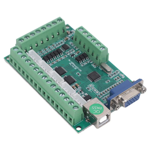 5 Axis CNC Control Board USB Motion Controller with Optical Isolation, 12 to 24V, circuit overview with components