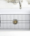 Heavy Duty Kitchen Sink Protector Grid Mat In Black Protects Sink Base From Scratches And Dents Rust Resistant Shield Positioned in Sink