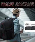 Man wearing Go To Extra Large Travel Laptop Backpack For Men And Women, TSA Airline Approved Carry On Backpack With 20 Pockets