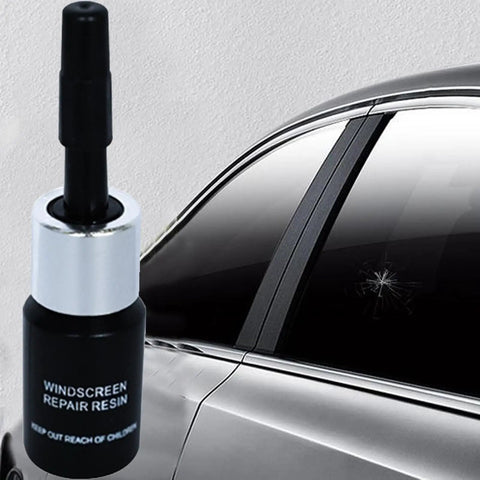 Windshield Chip Repair Kit With Curing Film and 2ml Crack Repair Fluid For SUVs, Trucks, Cars, Sedans, Pickups, Scooters, RVs And Outdoor Driving For Your Ride - Quick Fix For Scratches, Clear View, Pro-Grade Glass Repair in use on auto windshield