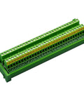 DIN Rail Mount 30-Position Screw Terminal Block Distribution Module With 24A Per Position, 400V Rating, 5.0mm Pitch