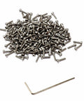 100 Piece M2 8mm Hex Socket Head Cap Screws Stainless Steel 304 With 0.4mm Thread Pitch Hex Drive For Do It Yourself Projects Robotics Enclosures Mounting And Hobby Hardware Kit