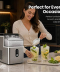 Beast Mode Countertop Nugget Ice Maker Churns Out Thirty Three Pounds Daily With Hassle Free Self Clean And One Click Start making drinks.