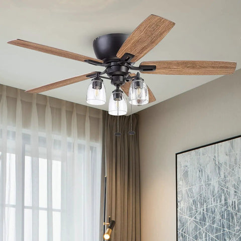 Ceiling fan with Four Pack Clear Seeded Glass Lamp Shade Replacements For Ceiling Fans Chandeliers Pendant Lights Vanity Lights
